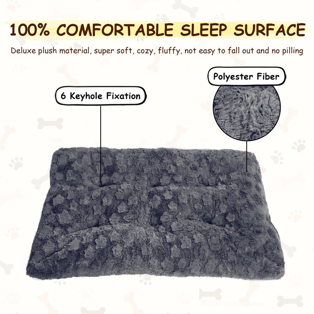 Razyzil fluffy dog bed plush filling demonstrates cushioned comfort.