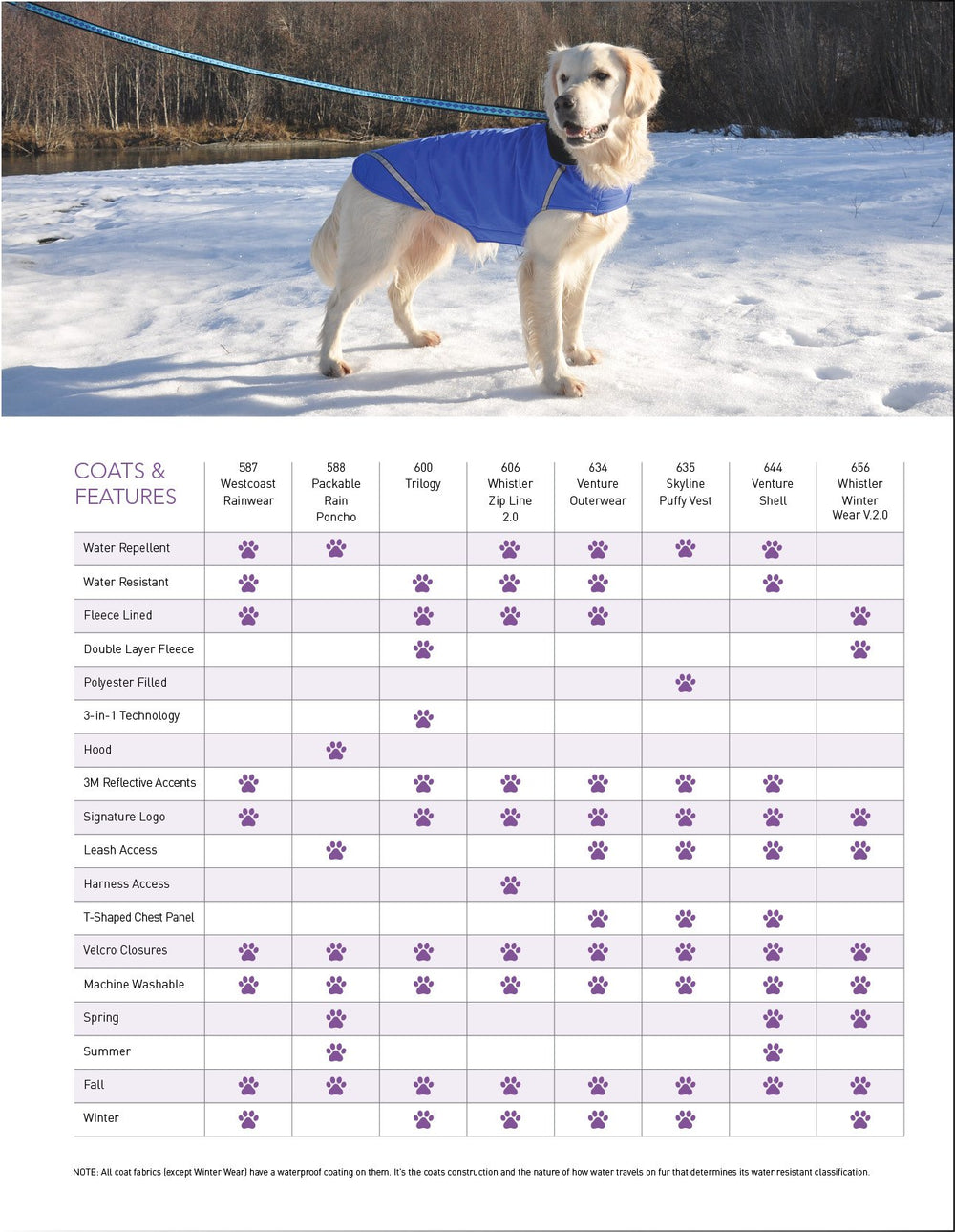 RC Pet Products packable rain poncho Sunshine large on dog during drizzle protects fur without overheating