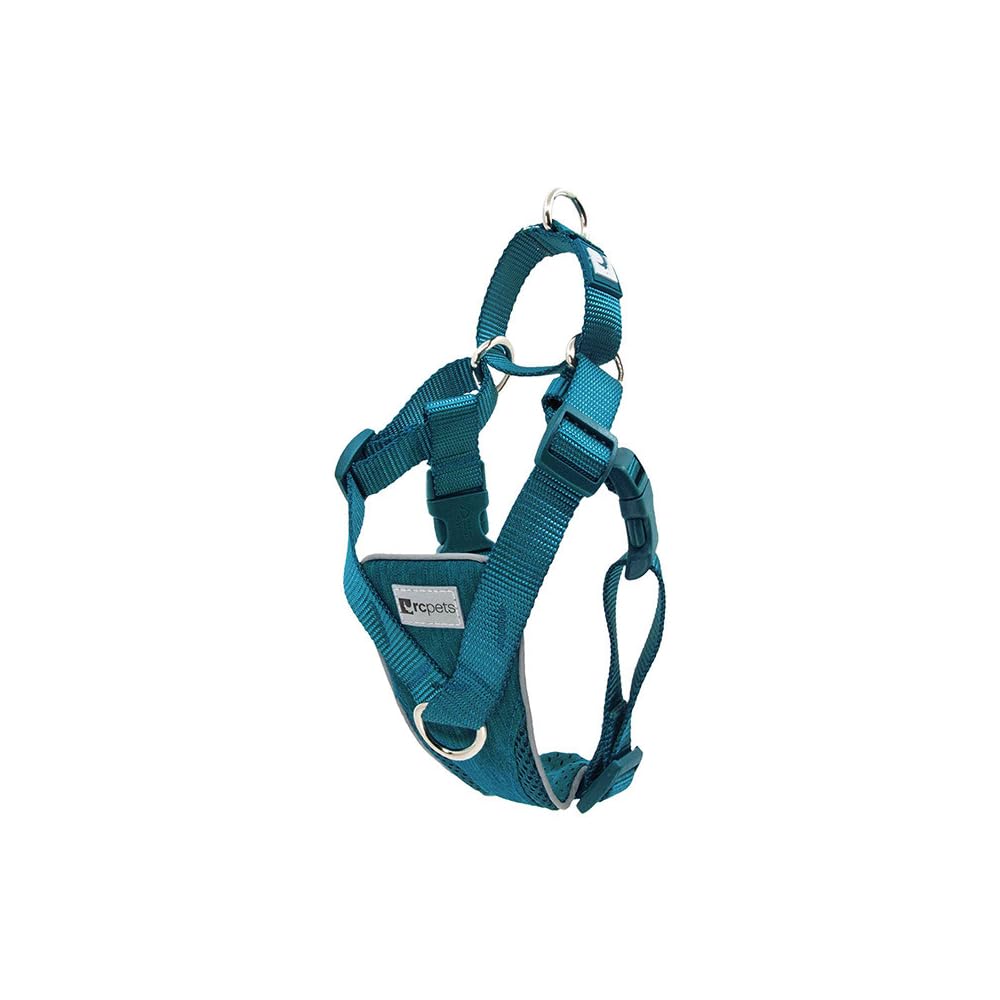 RC Pets Tempo No Pull Harness XS Heather Teal front view for gentle control.