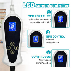 RC SLL cat heating pad 7-layer safety highlights internal sensor for overheating protection.
