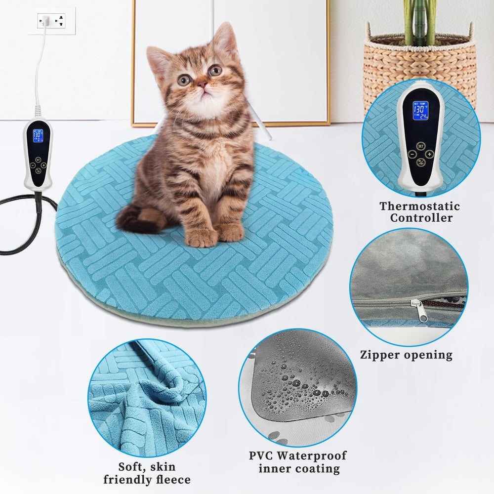 RC SLL cat heating pad waterproof outer material is easy to wipe clean.