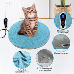 RC SLL cat heating pad waterproof outer material is easy to wipe clean.