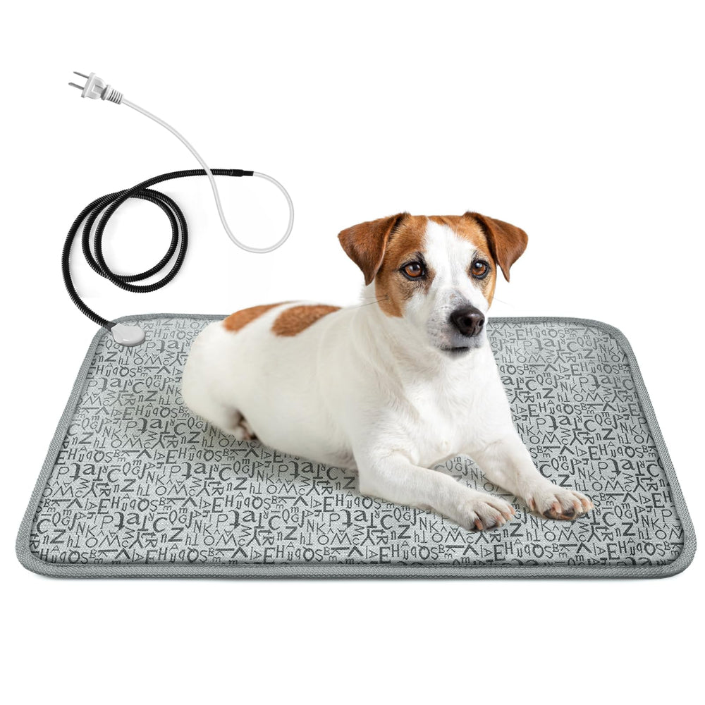 RC SLL dog heating pad main view shows 28x18in size for cozy warmth