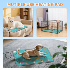RC SLL dog heating pad thermostat display closeup showing adjustable settings for safe warmth