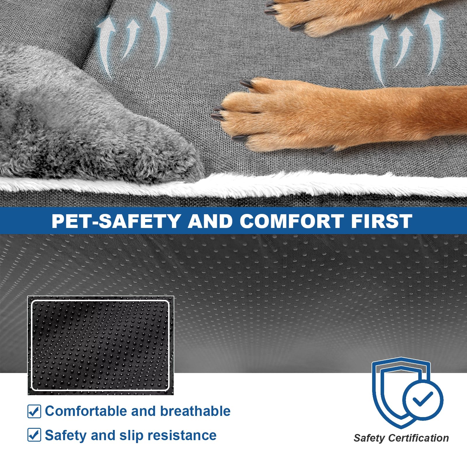 RC SLL heated dog bed large 40x27 ideal for indoor pets seeking gentle warmth.