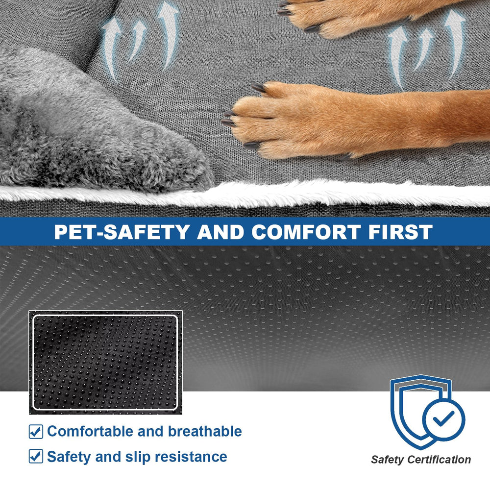 RC SLL heated dog bed large 40x27 ideal for indoor pets seeking gentle warmth.