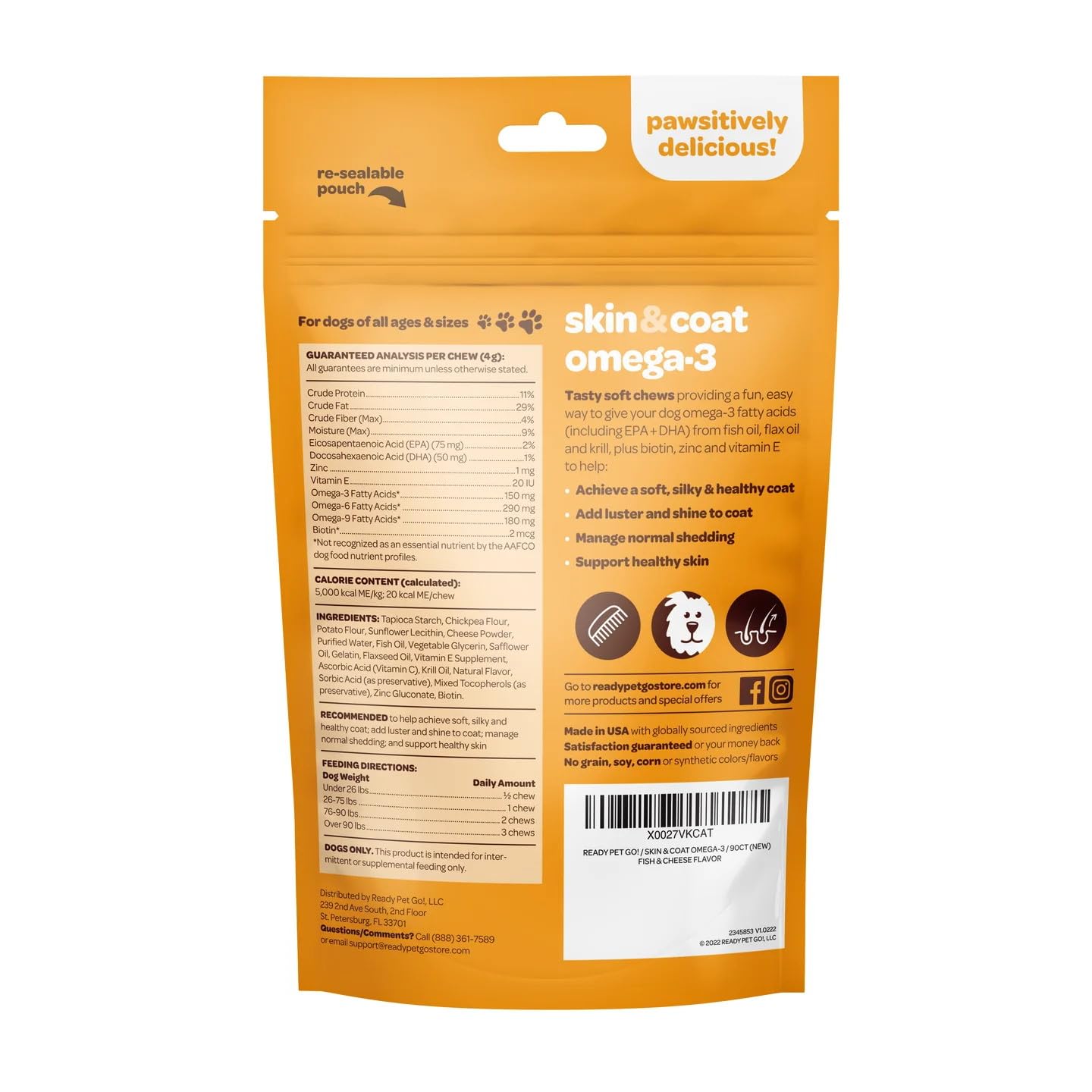 Ready Pet Go! made-in-usa label emphasizes domestic production.