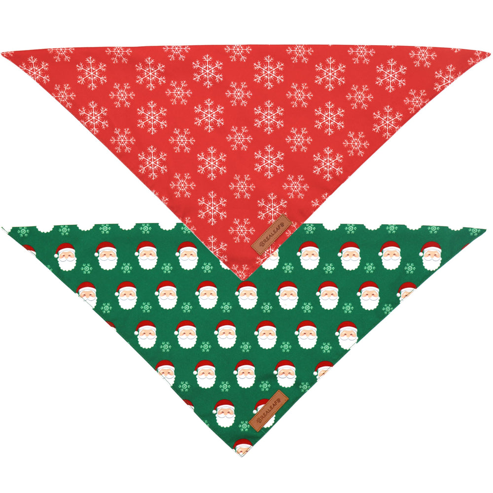 Bandanas diseno-papa-noel de Realeaf, look divertido para tu mascota.