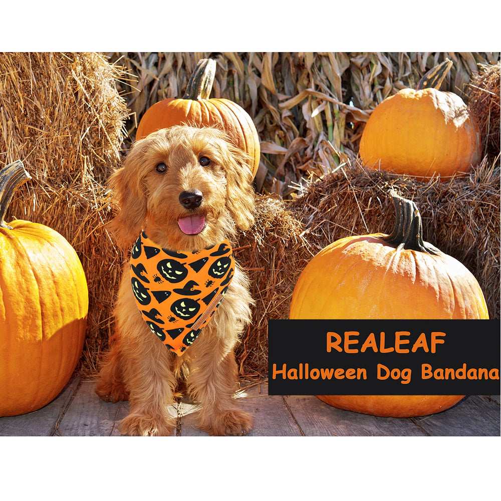 Realeaf dog bandana adjustable neck fit suits different breeds