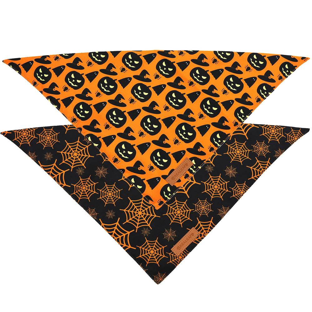 Realeaf Halloween Dog Bandana ghost pattern creates boutique-worthy pet style