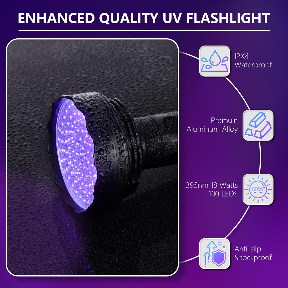 Realhunlee UV flashlight protective glasses for safe UV inspection