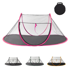 Realife portable cat tent rose red open view for quick outdoor shade