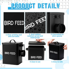Reallnaive airtight lid bird feed storage keeps contents safe from moisture