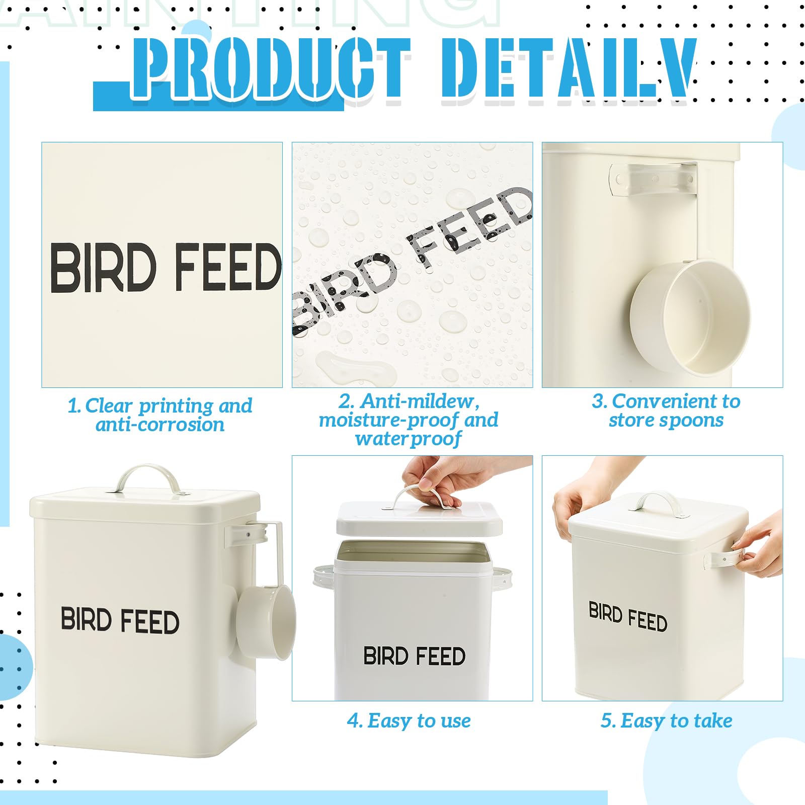Reallnaive metal storage container with reinforced handles for easy transport.