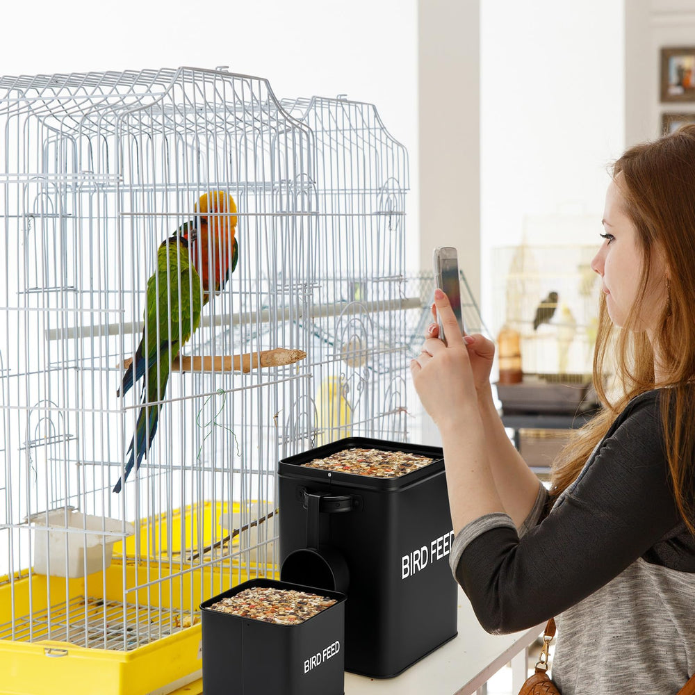 Reallnaive two-pack set offers versatile storage for bird feed and pet snacks