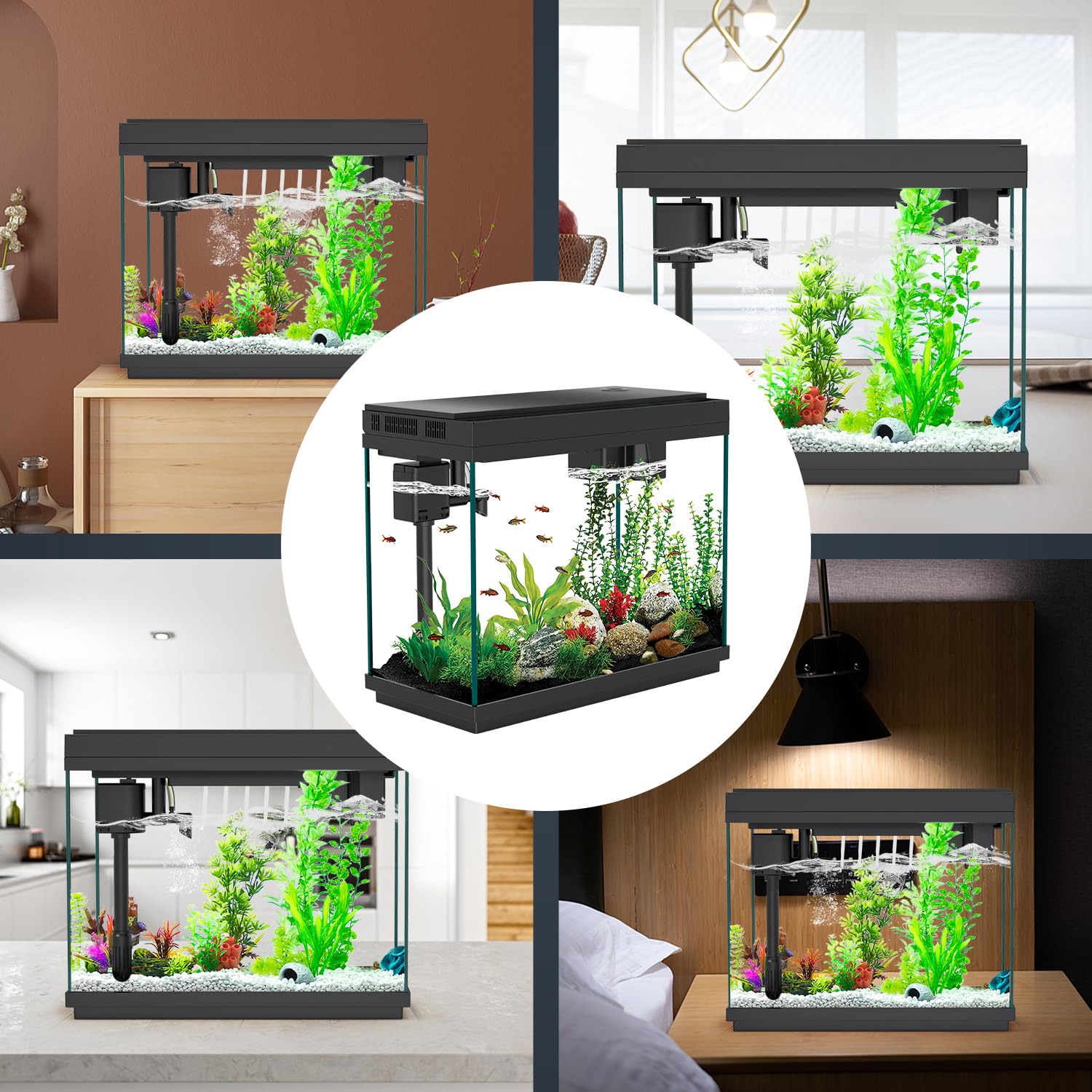Rechale smart aquarium feeding port for convenient top-feeding without disturbing fish