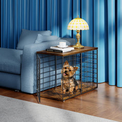 Rechgosh small-dog kennel wood-mesh featuring chew-resistant construction for pets.