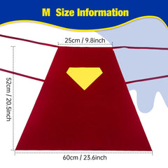 Red Dog Hero cape ties close-up emphasizes neck and belly fastenings for stable wear.