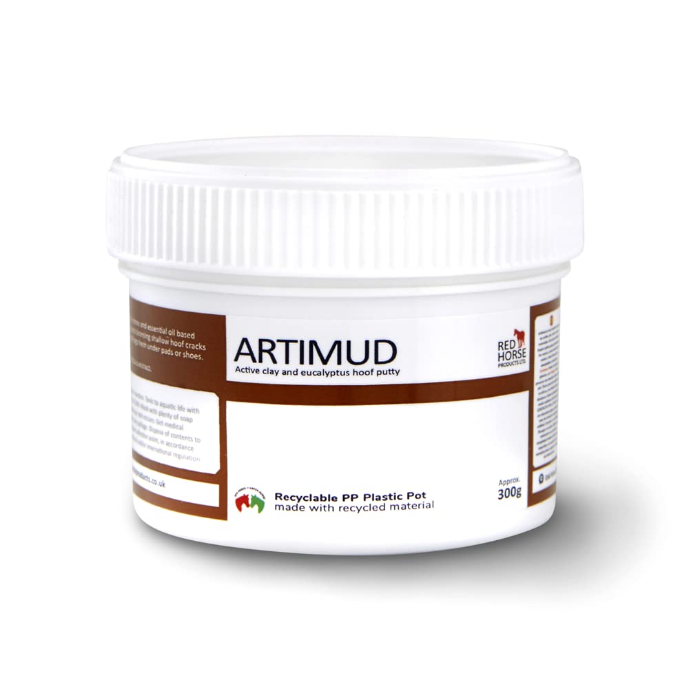Red Horse Artimud Hoof Clay dense putty texture ready to fill shallow cracks.
