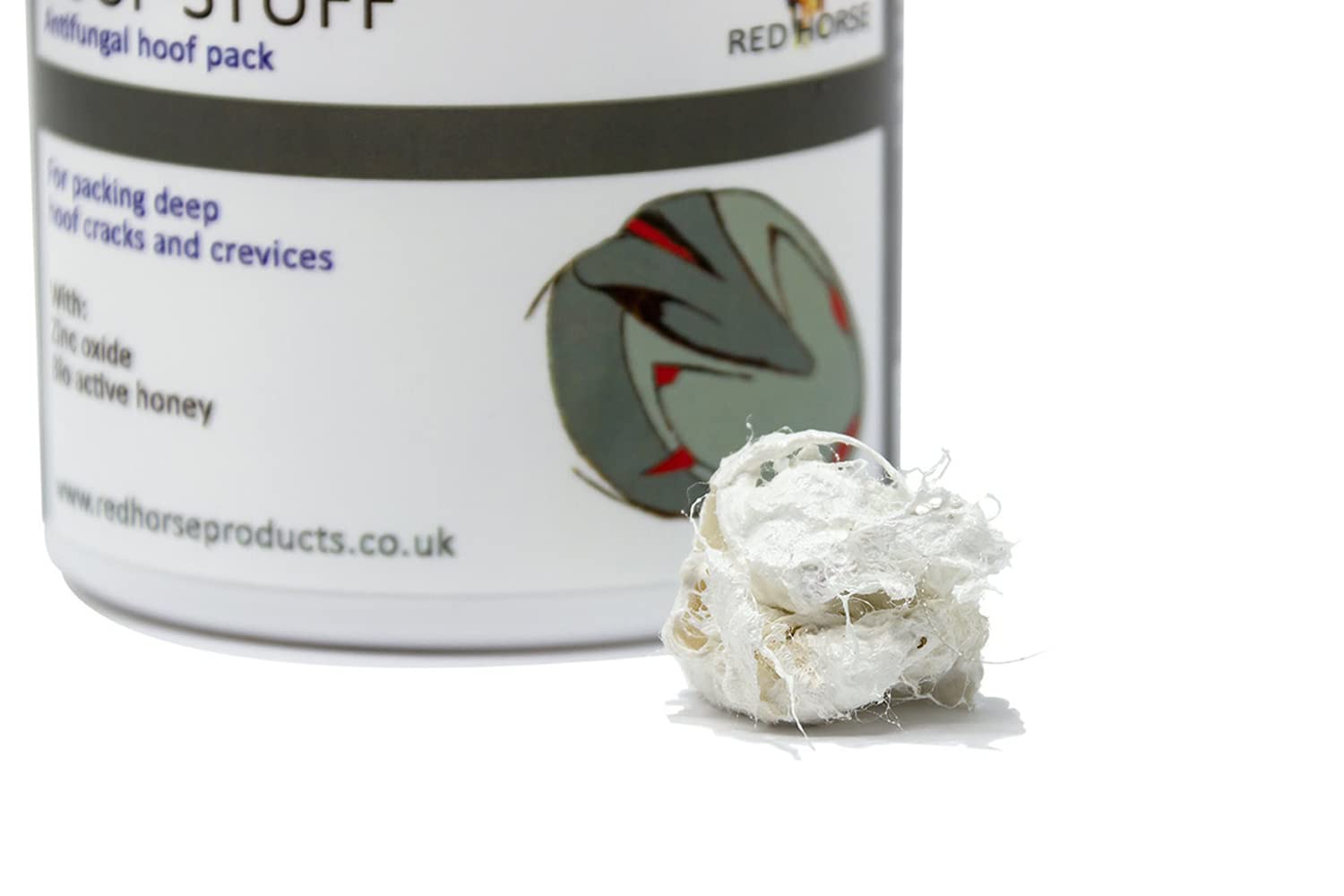 Red Horse Hoof-Stuff application on hoof surface cleanses and supports tissue.