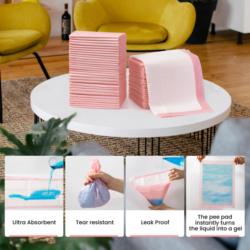 Red Rabbits absorbent-core cross-section highlights gel formation and odor control