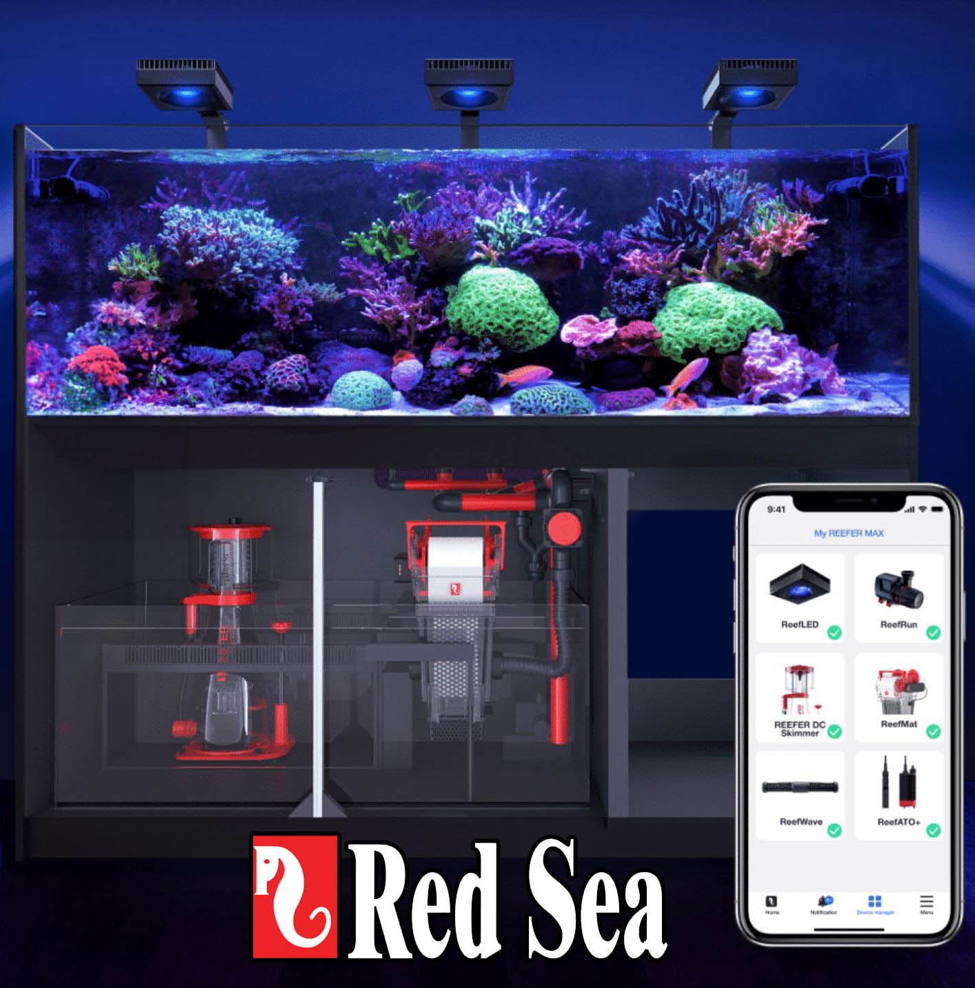 Red Sea Coral Pro Reef Salt Mix packaging highlights advanced formula for coral health.