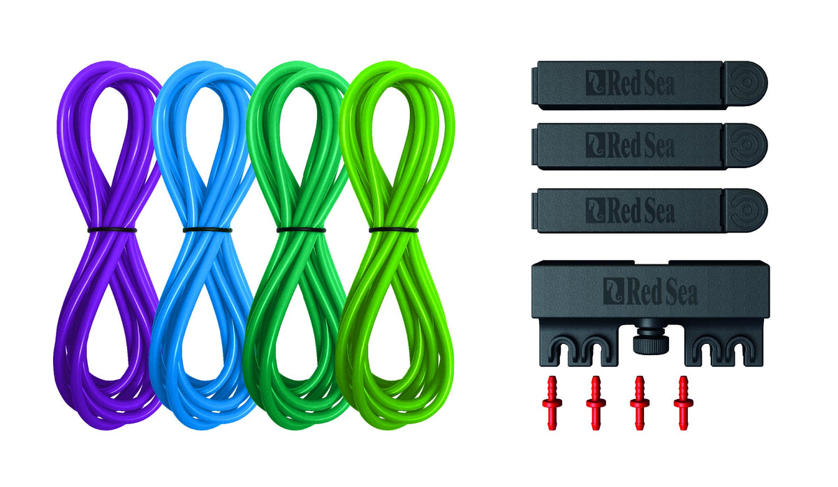 Red Sea ReefDose Deluxe blue dosing tube for precise additive dosing in saltwater tanks.
