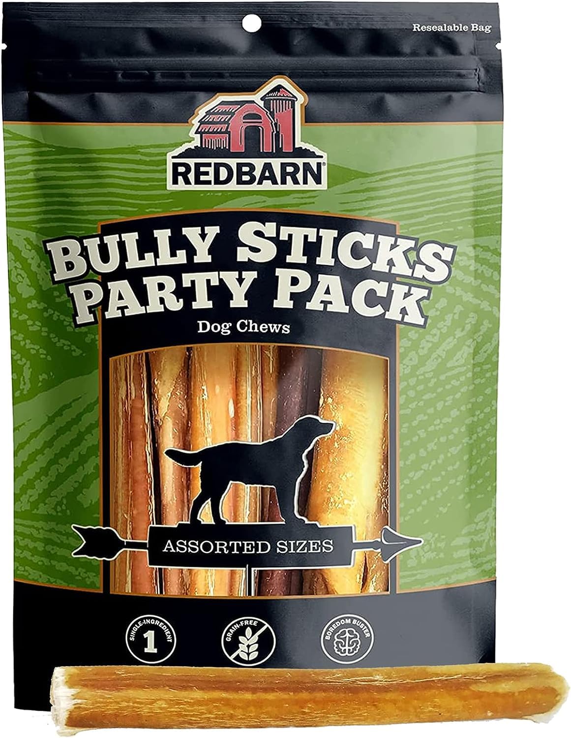 Redbarn all-natural 5-8 inch bully sticks for dogs provide a long-lasting chew.