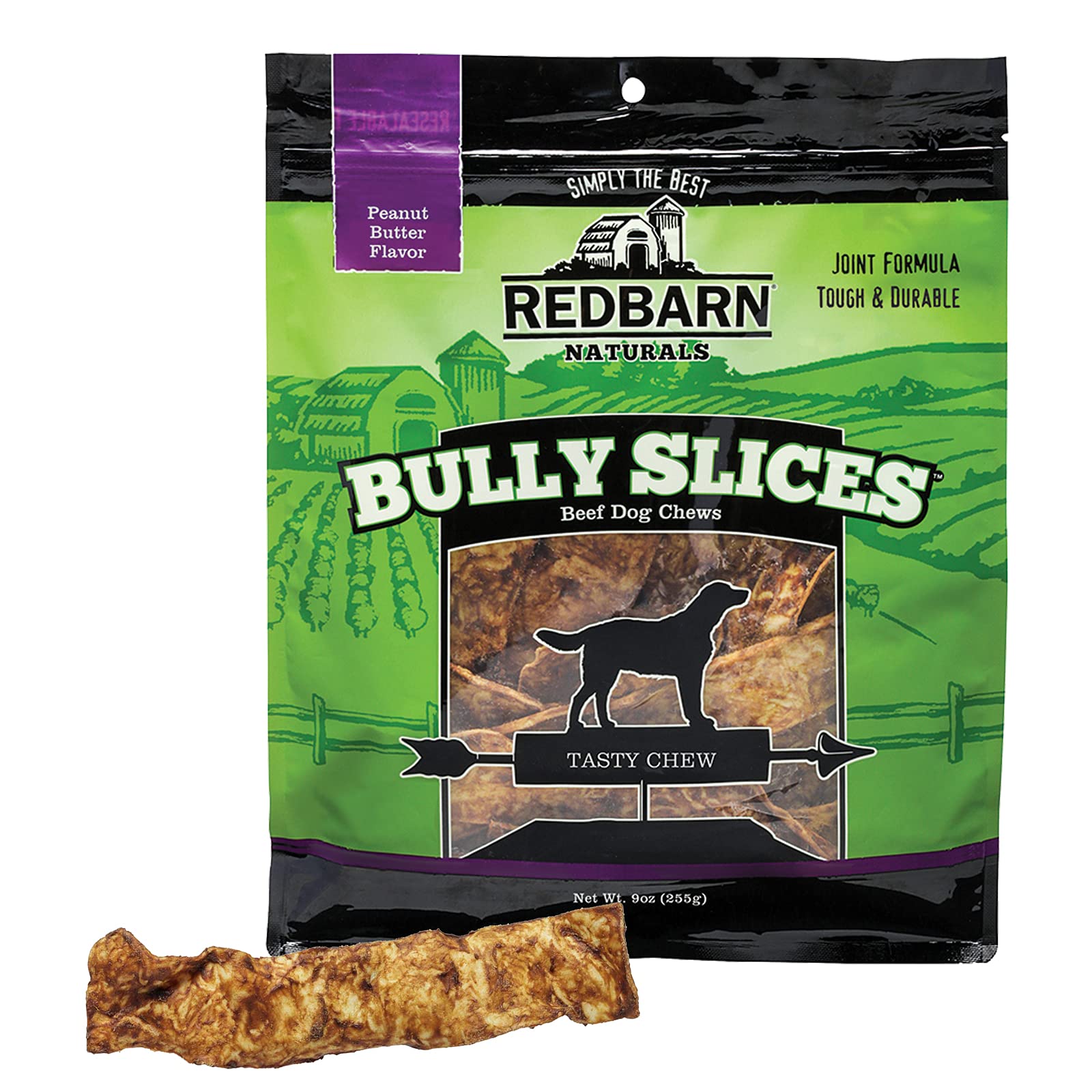 Redbarn Bully Slices peanut butter pack 3x9oz ready for long-lasting canine chew
