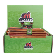 Redbarn bully stick 7in case front view — long-lasting single-ingredient beef chew.