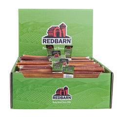 Redbarn Bully Sticks 12-inch front view shows a long-lasting chew for dogs and mental engagement