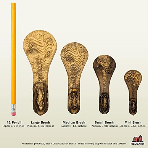 Redbarn Chew-A-Bulls daily serving visual emphasizes easy, no-prep routine.