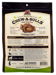 Closeup of textured grooves on Redbarn Chew-A-Bulls for gum massage.