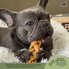Redbarn Collagen Braid beef-flavor close-up suggests grain-free single-ingredient chew