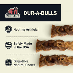 Redbarn Dur-A-Bulls braid hickory 02: three-braid presentation suitable for prolonged chewing.