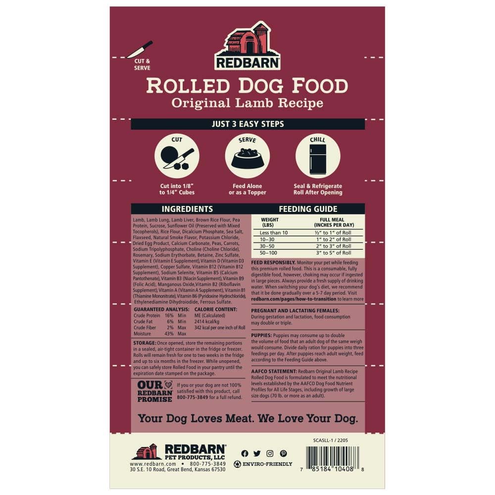 Redbarn Lamb Roll slices show tender texture for easy portioning