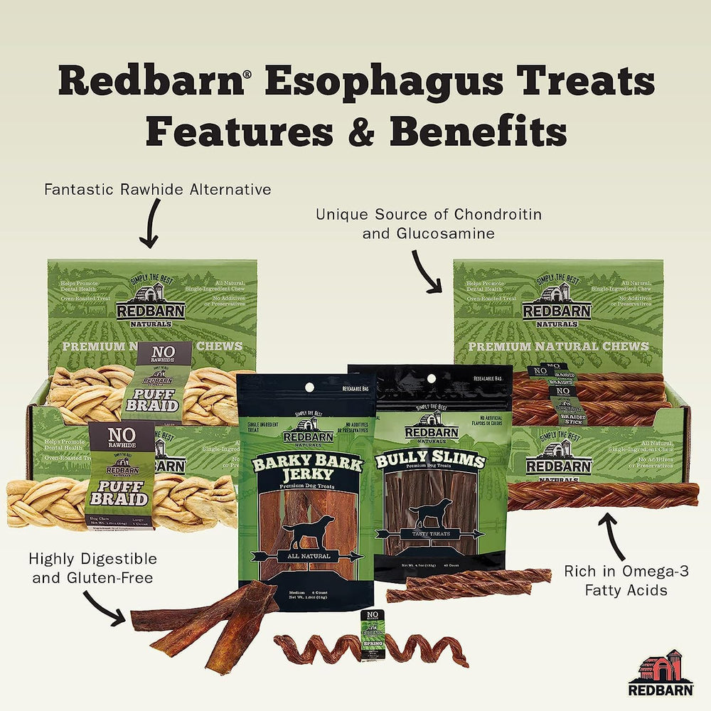 Redbarn Naturals Barky Bark dog enjoying treat - positive reward during training.