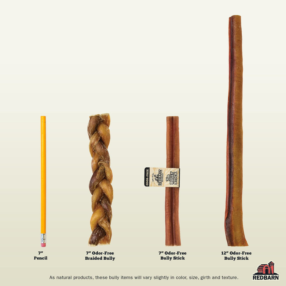 Redbarn odor-free bully sticks roasting in their own juices – full flavor profile for dogs.