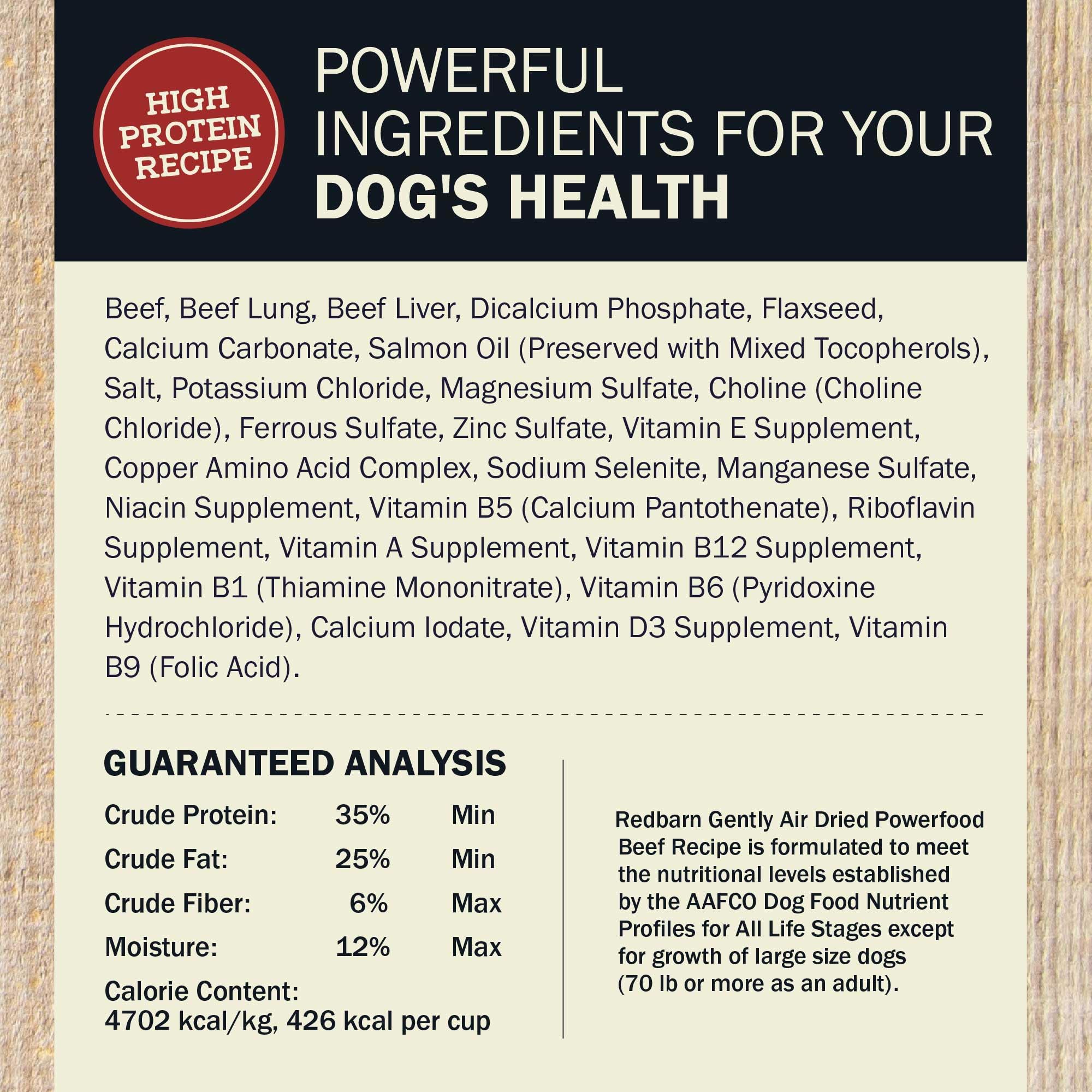 Redbarn Powerfood flaxseed detail adds fiber and nutrients for balance.