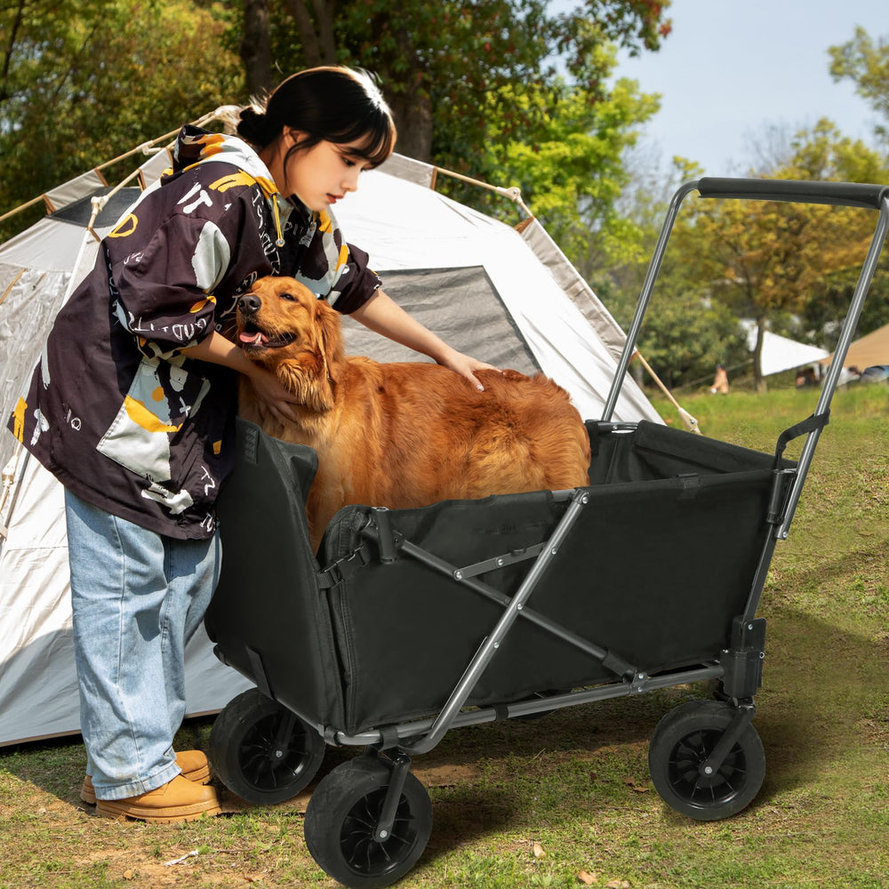 REDCAMP brakes on front wheels provide secure parking
