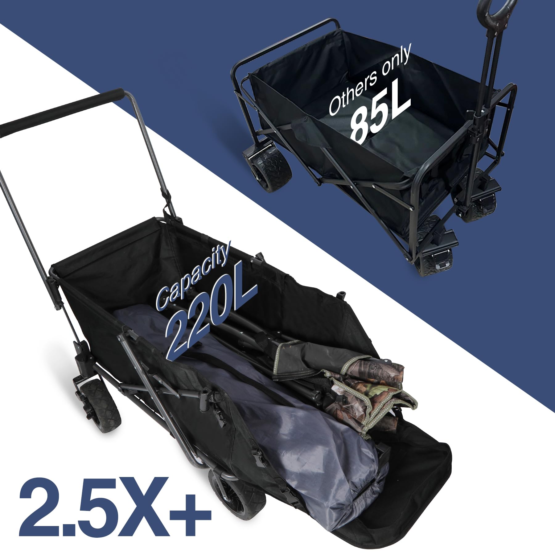 REDCAMP rear extension improves loading space and cargo flexibility