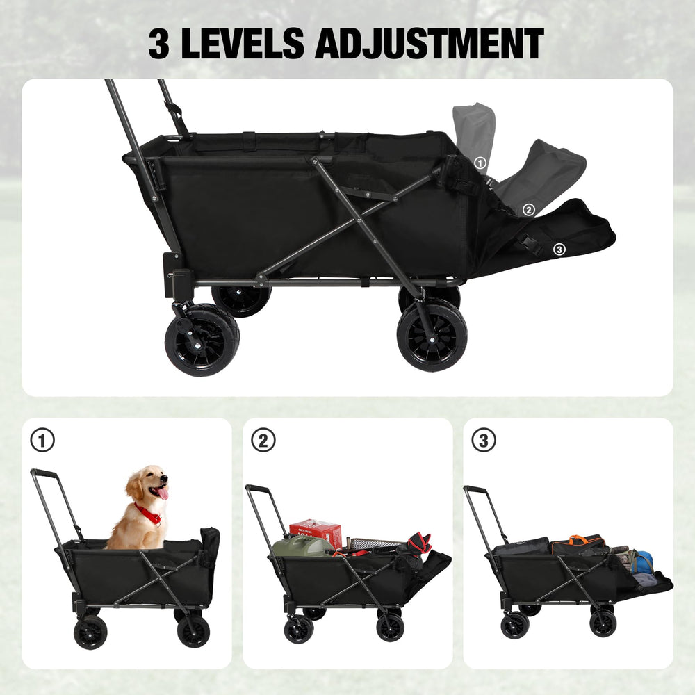 REDCAMP compact-fold design fits easily in car trunks