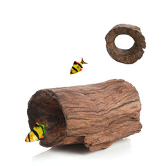Redfeiyang Betta Wood Tunnel exterior view showcases natural sunken wood for engaging decor