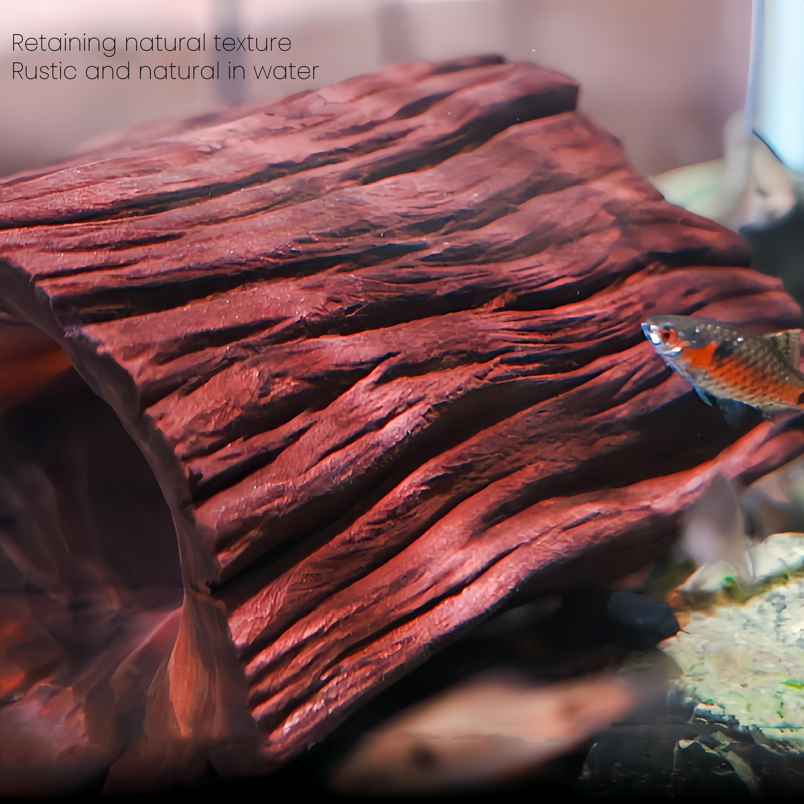 Redfeiyang Betta Wood Tunnel size 5.5 to 7.1 inches fits larger tanks