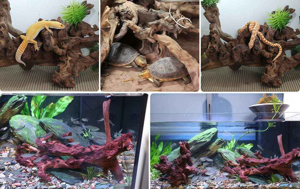 Redfeiyang driftwood branch moss-tree decoration enhances aquascapes with organic charm