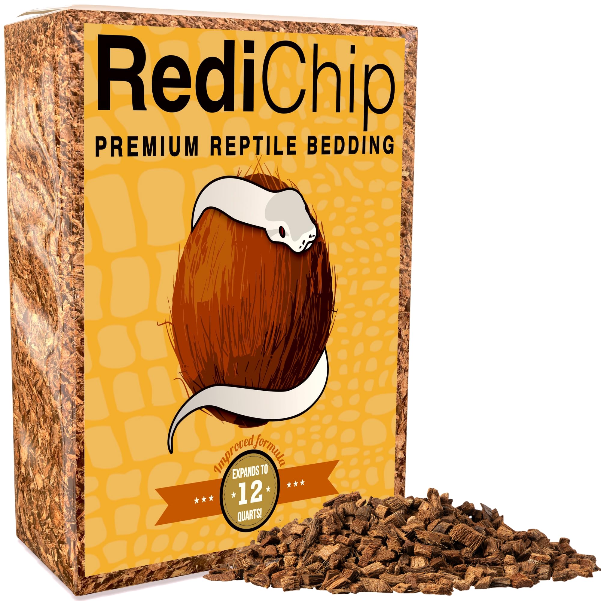 Reptichip coconut substrate dust-free bedding for clean reptile habitats
