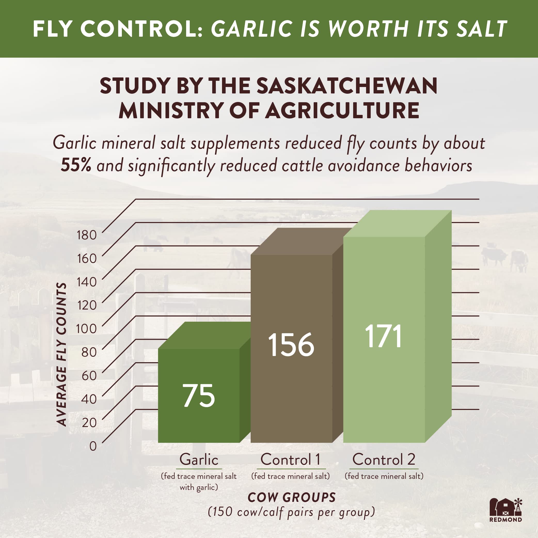 Redmond 10 Fine with Garlic on farm providing minerals and pest deterrence