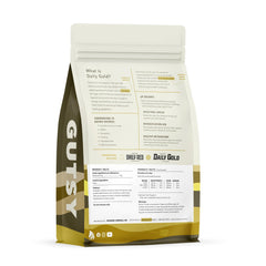Redmond Daily Gold bottle label close-up highlighting natural ingredients for equine gut health