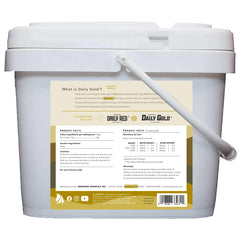 Packaging and label of Redmond Daily Gold highlighting natural ingredients.