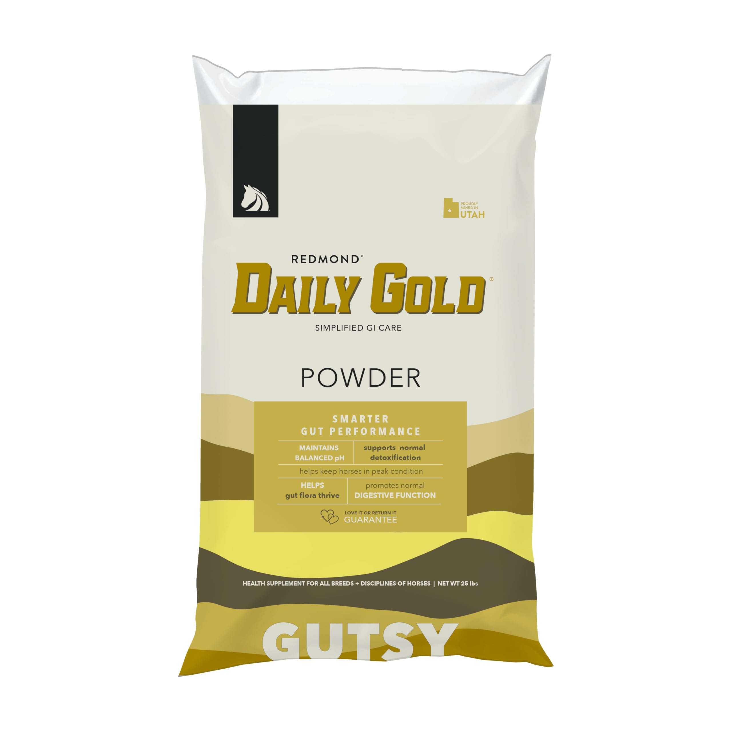 Redmond Daily Gold Stress Relief bottle supports digestive balance and calmer behavior.